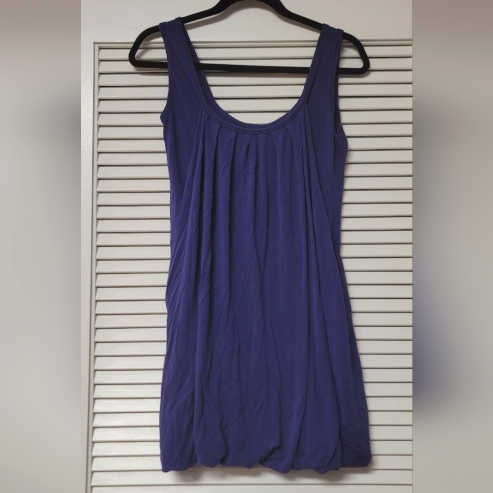 Dark Periwinkle Sleeveless Tunic Top/Mini Dress